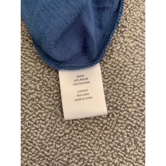 Guest Editor Women's XS  Blouse‎ Top Blue Tiered Frill Sleeve Rayon Crepe - Picture 4 of 14